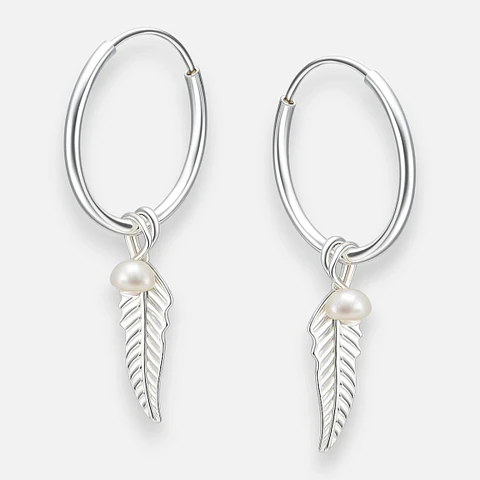 Argolla Perla Pluma 14 mm