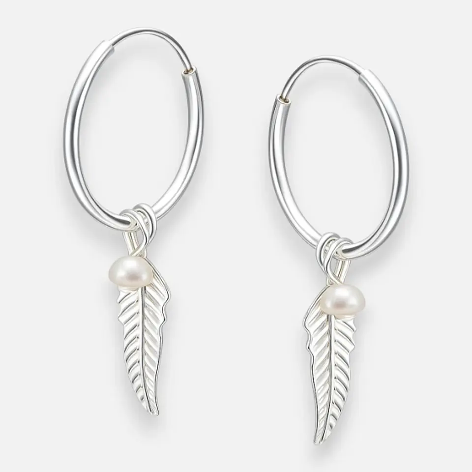 Argolla Perla Pluma 14 mm 1