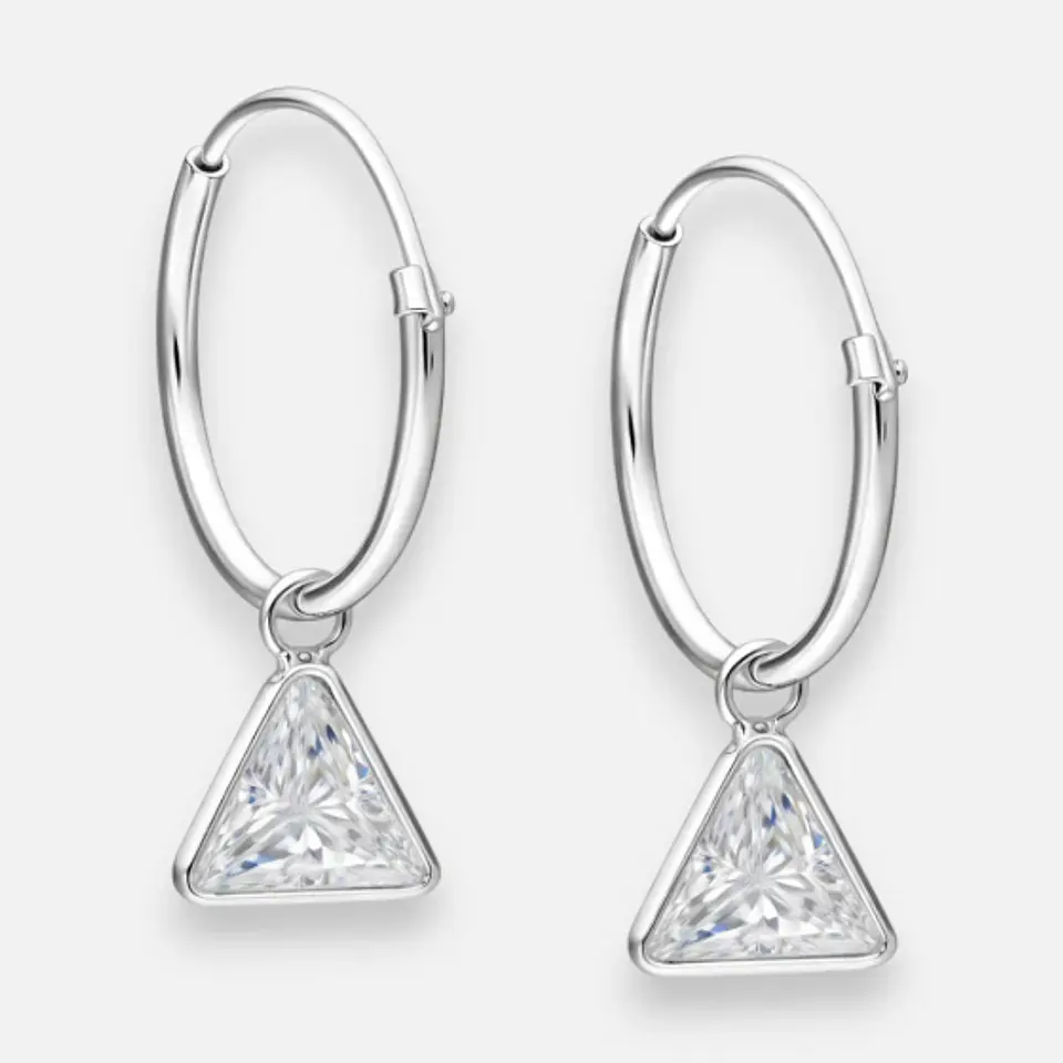 Argolla Triangulo Circón 14 mm 1