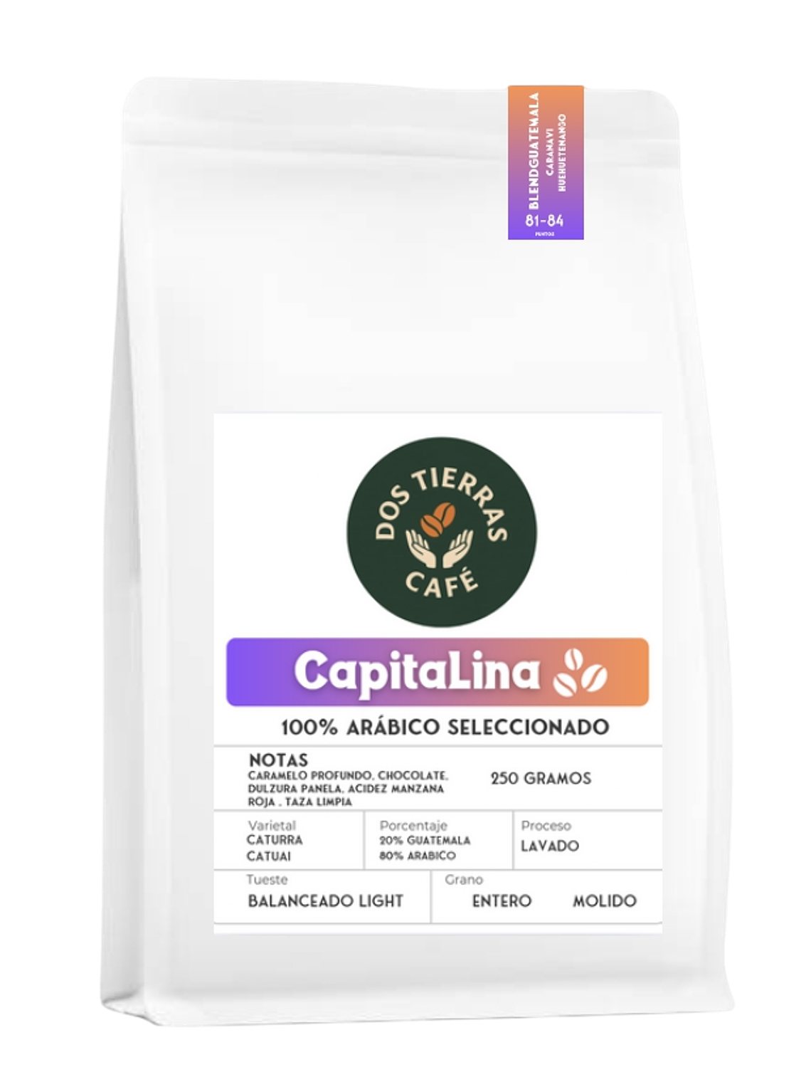 Capitalina 100% arábico seleccionado - Guatemala 250 gramos (en grano) 1