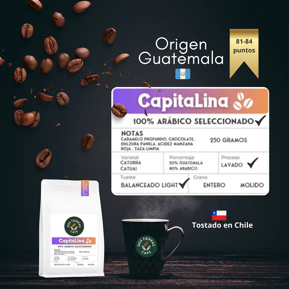 Capitalina 100% arábico seleccionado - Guatemala 250 gramos 2