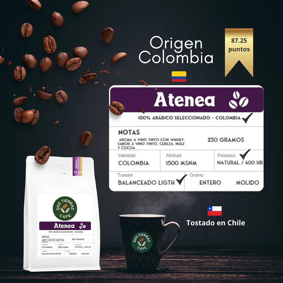 Atenea 100% arábico seleccionado 250 gr 2