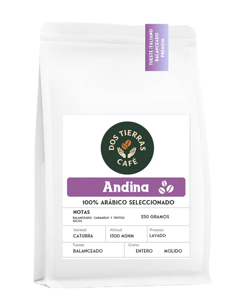 Andina 100% arábico seleccionado 250 gramos