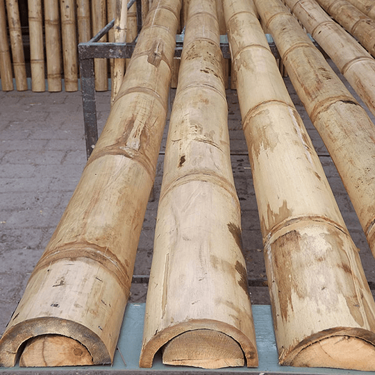 Panel Rígido con Medias Cañas de Bambú Guadua - Image 3