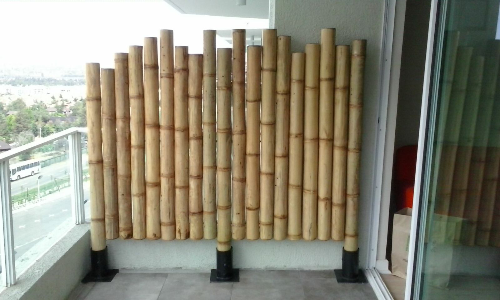 Panel con Varas Enteras de Bambú Guadua (m2)