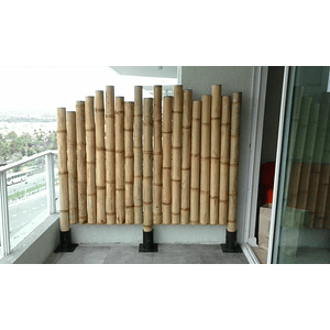  Panel con Varas enteras de Bambú Guadua
