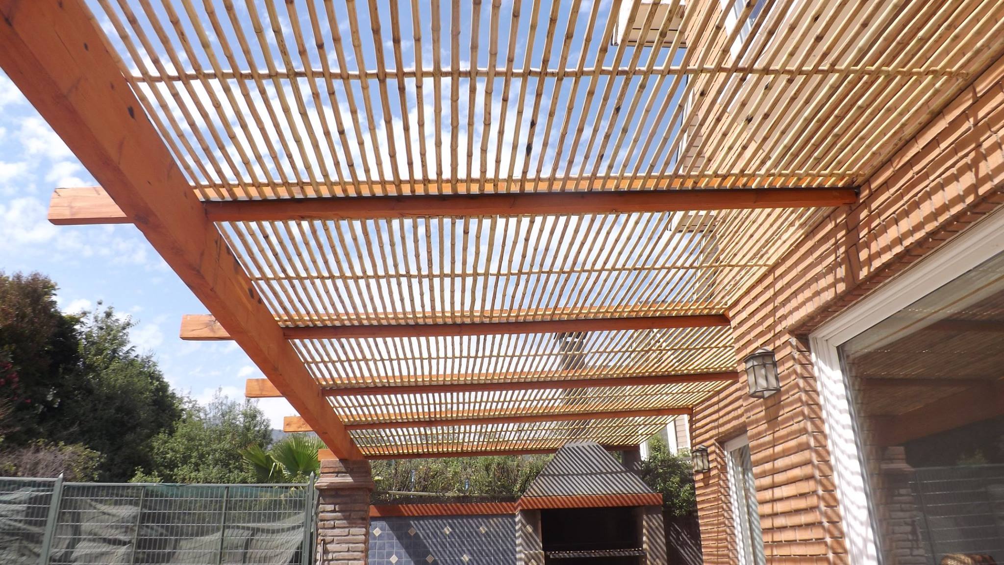 Panel Rígido con anillos Bambú Colihue (tipo rejilla)