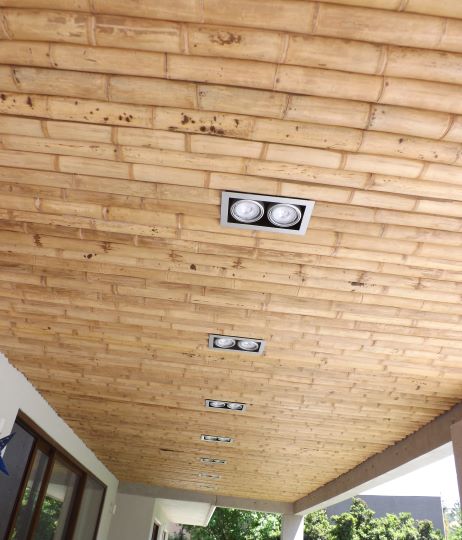Panel Rígido con Medias Cañas de Bambú Guadua