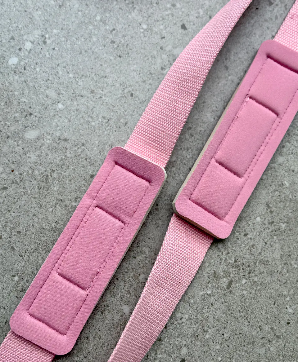 Straps de Agarre Rosa Glitter – Almohadilla Acolchada 2