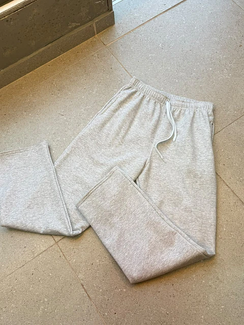 Pantalón Buzo Unisex Gris Melange