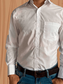 Camisa Manga Larga Dacron Blanca