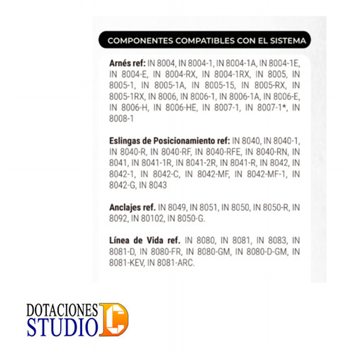 Eslinga Sencilla Con Absorbedor Insafe In-8020 2