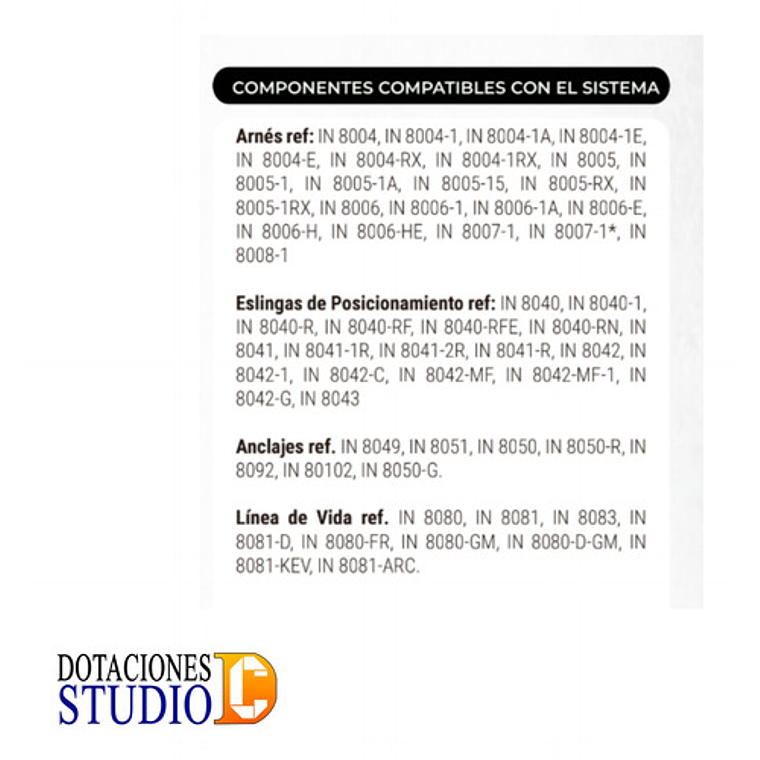 Eslinga Sencilla Con Absorbedor Insafe In-8020 2