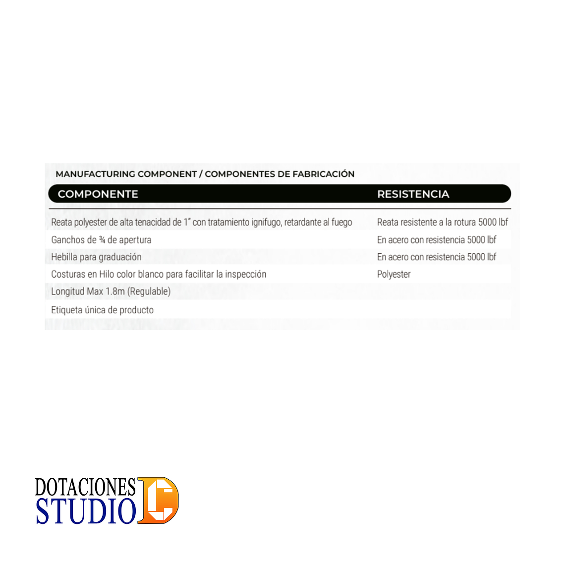 Eslinga De Posicionamiento Graduable Insafe IN-8041-R 4