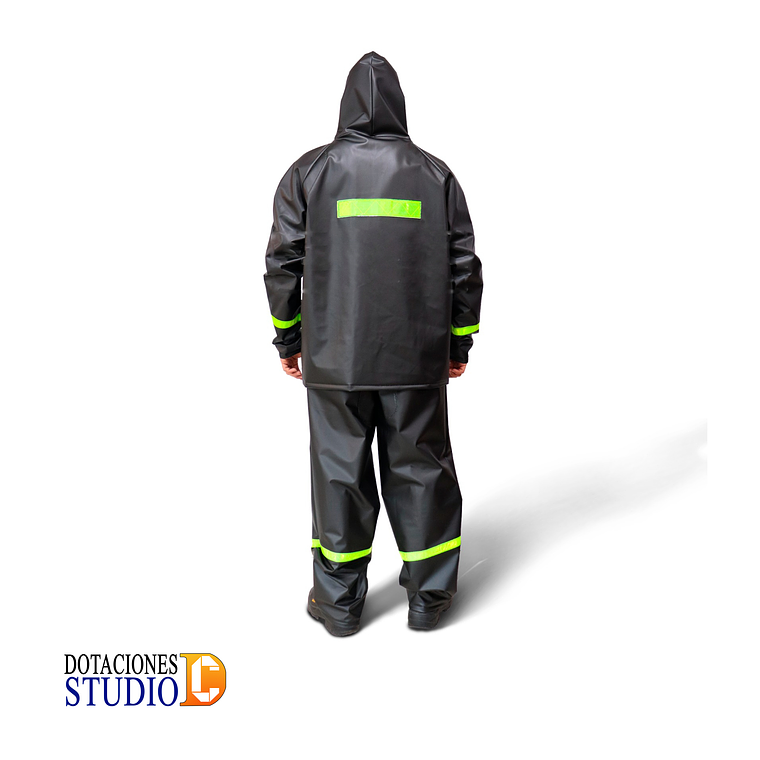 Conjunto Impermeable de PVC 2 Piezas Con Cremallera Y Velcro Dotación  5