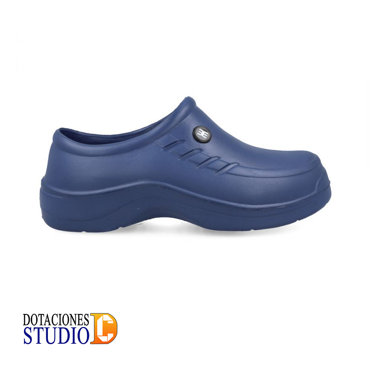 Zapato Evacol Antideslizante Ref. 080 Negro, Blanco Y Azul 8