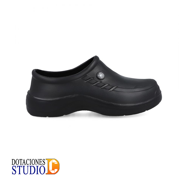 Zapato Evacol Antideslizante Ref. 080 Negro, Blanco Y Azul 2
