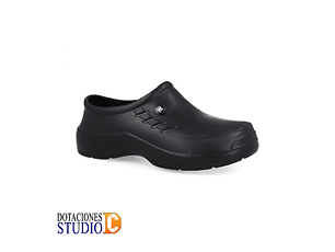 Zapato Evacol Antideslizante Ref. 080 Negro, Blanco Y Azul