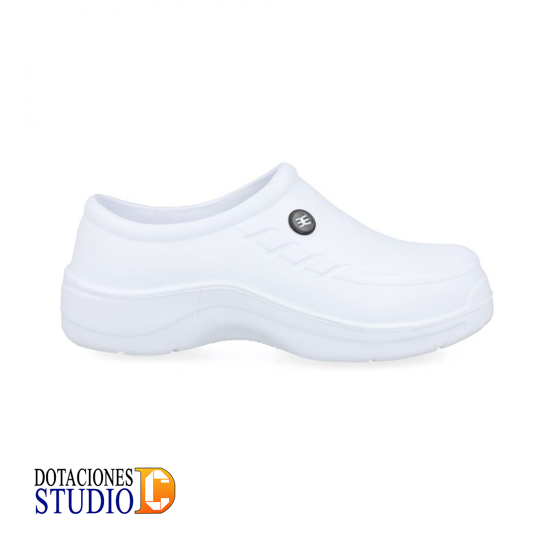 Zapato Evacol Antideslizante Ref. 080 Negro, Blanco Y Azul 15