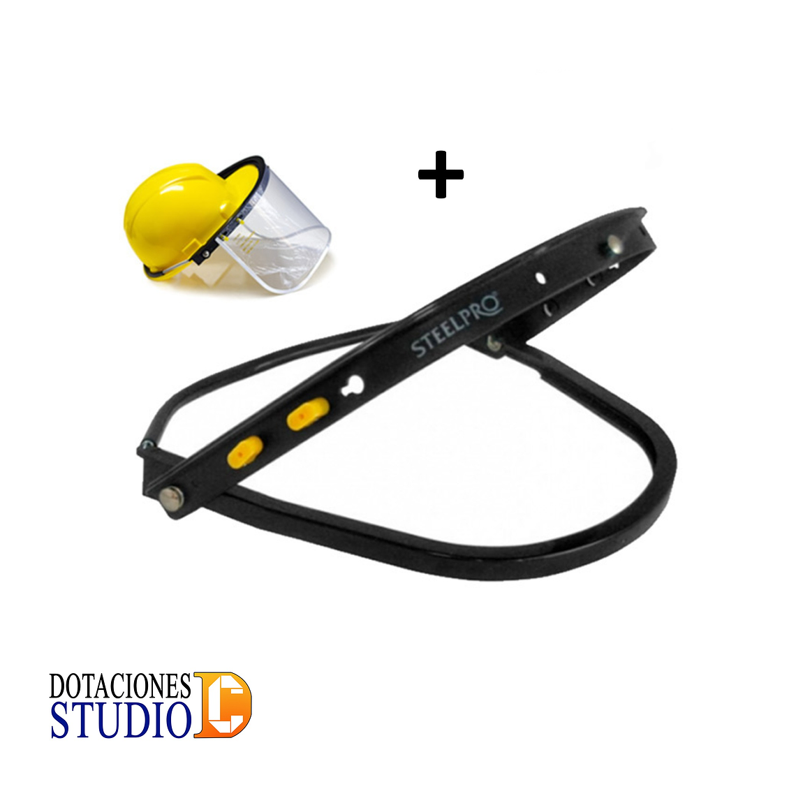 Combo Visor Y Adaptador Steelpro Para Casco De Seguridad 1