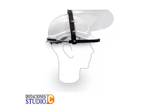 Combo Visor Y Adaptador Steelpro Para Casco De Seguridad