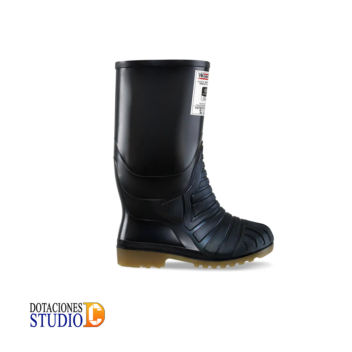 Bota Workman Safety Waterproof Minera Negra 2
