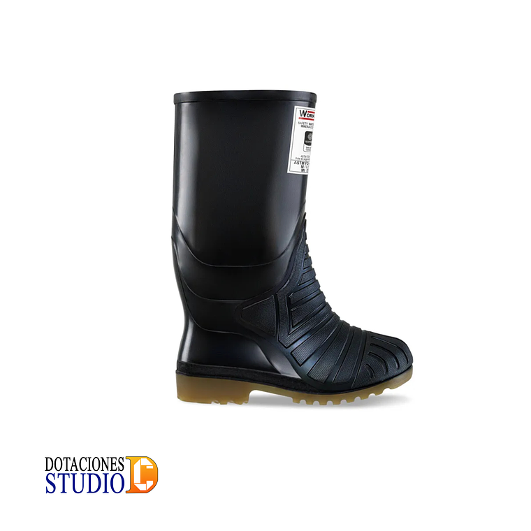 Bota Workman Safety Waterproof Minera Negra 2