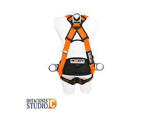 Arnés Insafe 4 Argollas con soporte lumbar In-8004-1
