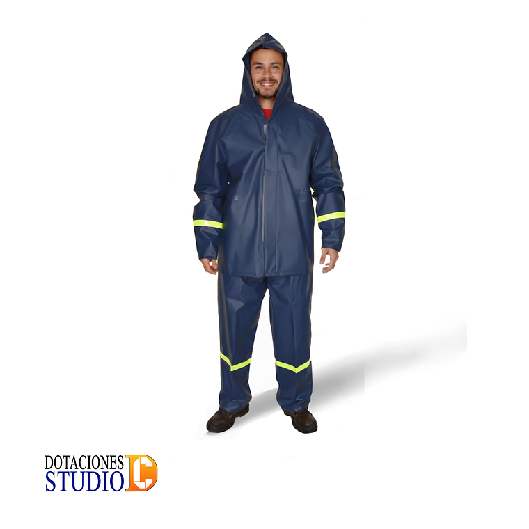 Conjunto Impermeable de PVC 2 Piezas Con Cremallera Y Velcro Dotación  7