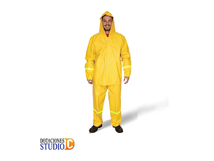 Conjunto Impermeable de PVC 2 Piezas Con Cremallera Y Velcro Dotación 