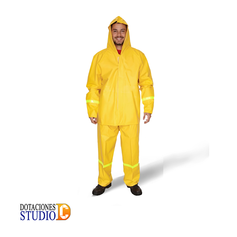 Conjunto Impermeable de PVC 2 Piezas Con Cremallera Y Velcro Dotación  1