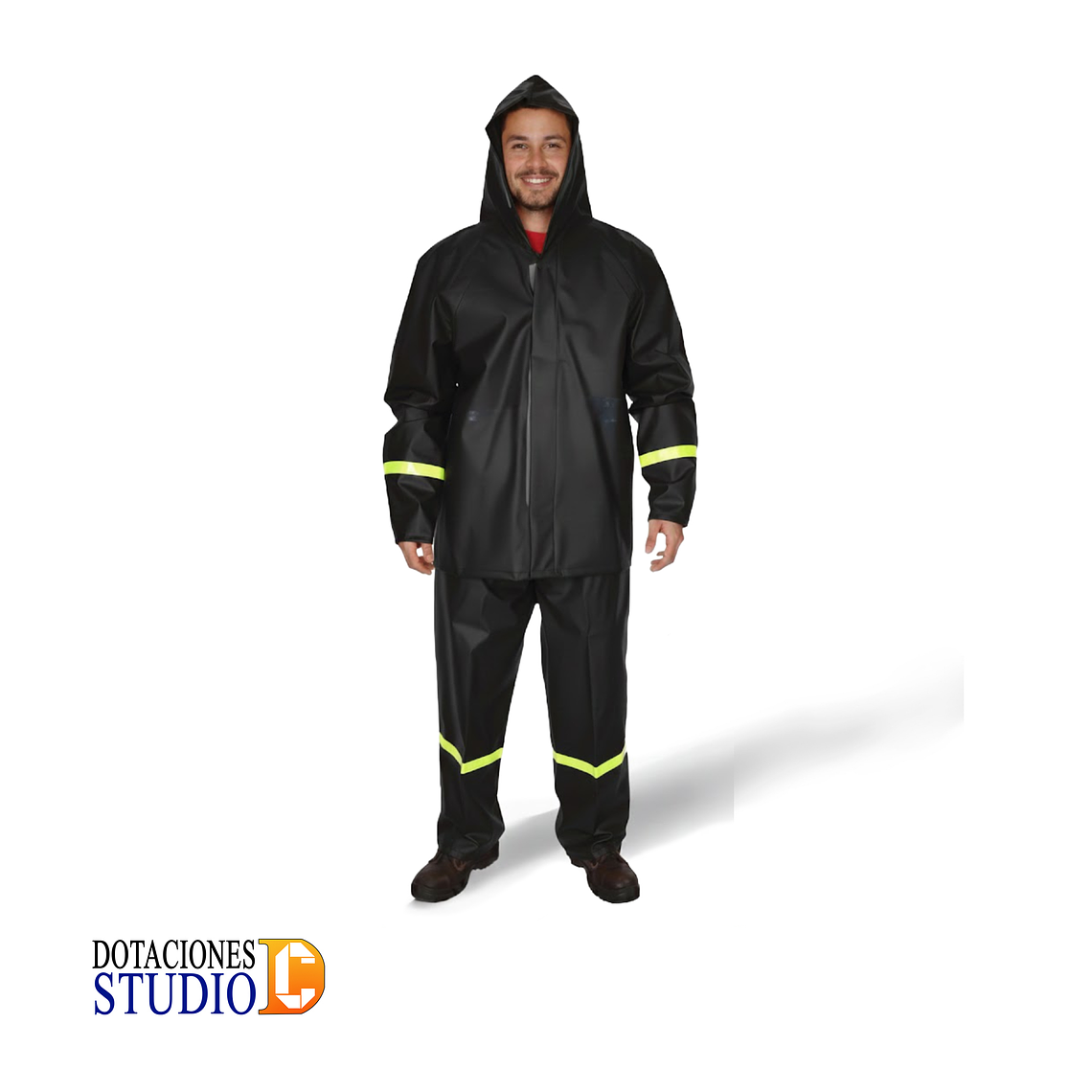 Conjunto Impermeable de PVC 2 Piezas Con Cremallera Y Velcro Dotación  4