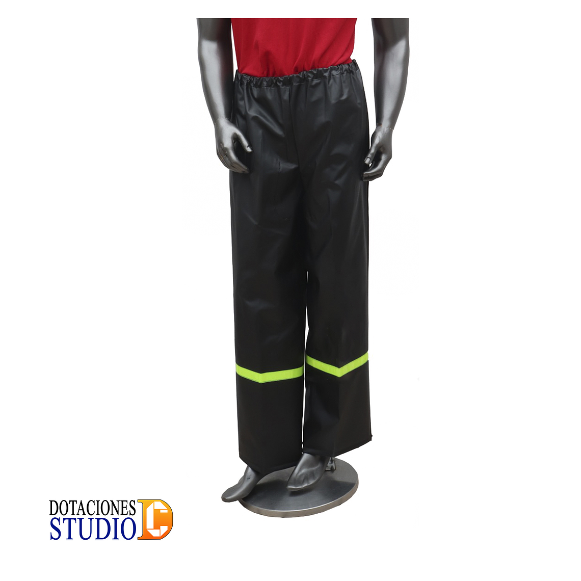Pantalón Impermeable PVC Negro Reflectivo Calibre 18 1
