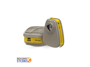 Cartucho para Vapores Orgánicos y Gases Ácidos 3M 6003