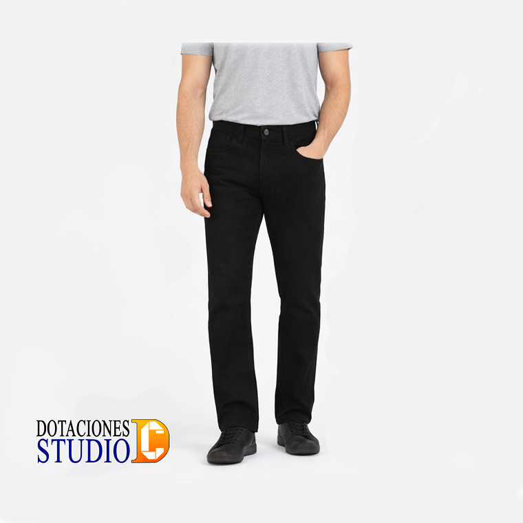 Pantalón Jean Licrado Negro para Hombre 1