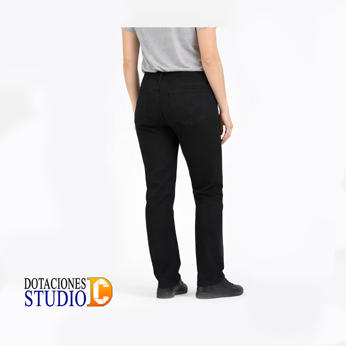 Pantalón Jean Licrado Negro para Mujer 2