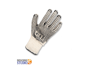 Guantes Hilaza con Puntos PVC 2 Caras Grip Zubiola