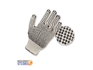 Guantes Hilaza con Puntos PVC 2 Caras Grip Zubiola