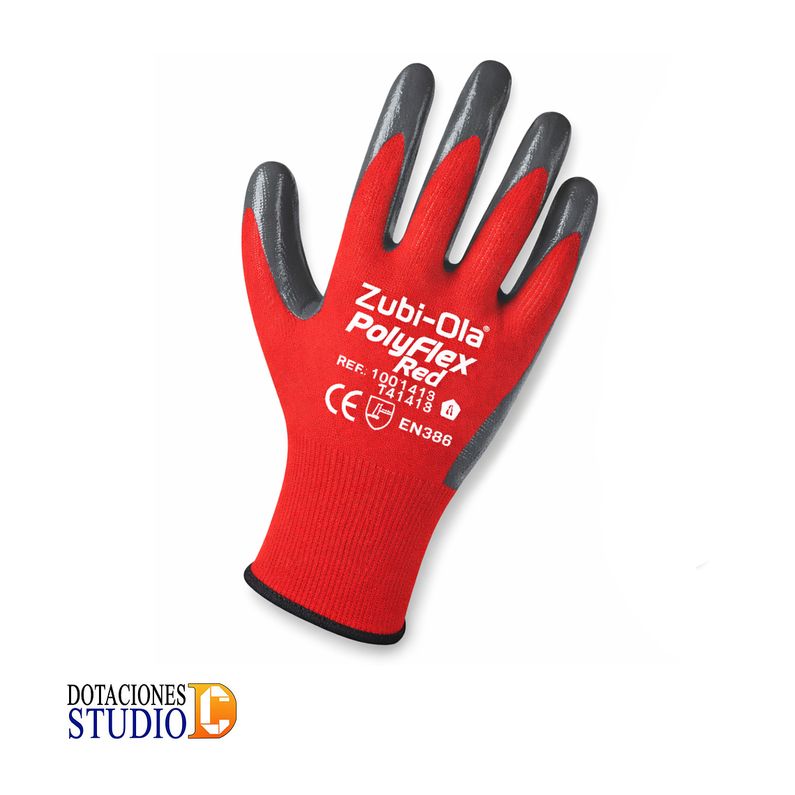 Guantes Poliéster con Nitrilo Dip Normal Polyflex Red 1