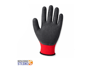 Guantes Poliéster Recubiertos en Látex Dip Normal Maxiwork Red