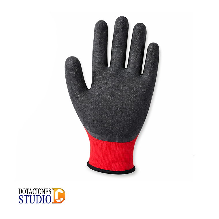 Guantes Poliéster Recubiertos en Látex Dip Normal Maxiwork Red 2