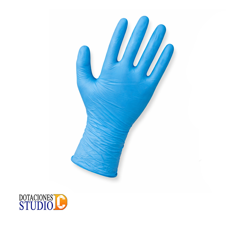 Guantes Nitrilo Azul 8 mils Caja Dispensador 50 unidades 2
