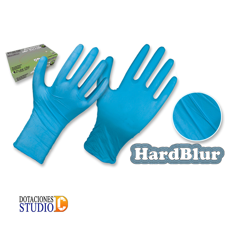 Guantes Nitrilo Azul 8 mils Caja Dispensador 50 unidades 3