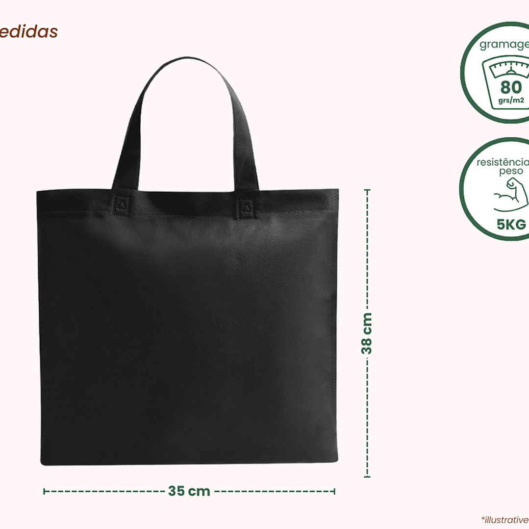 Saco TNT (Non-Woven) - 38x35 cm 80 g/m² 3