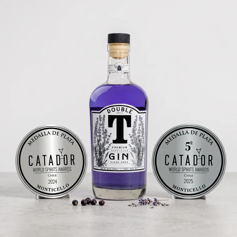 Gin Double T | Gin Premium Chileno | Medalla de Plata 2024 y 2025