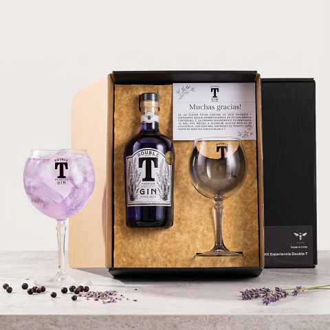  Set Regalo Gin Double T con Copa | Gin Premium Chileno · Medalla de Plata