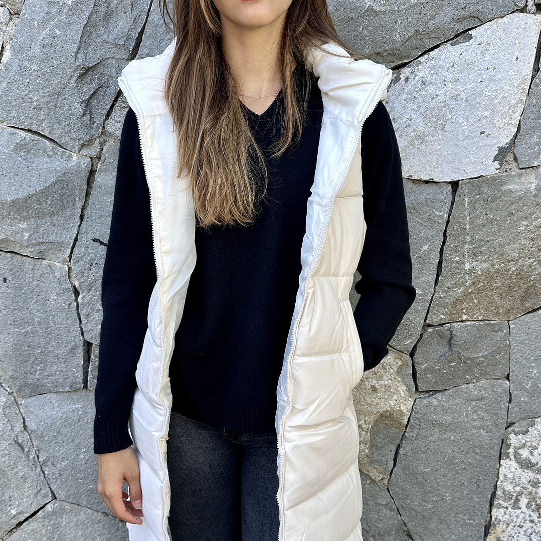 Parka Simil Cuero Sin Mangas 6