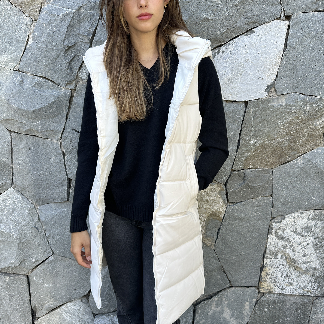 Parka Simil Cuero Sin Mangas 7