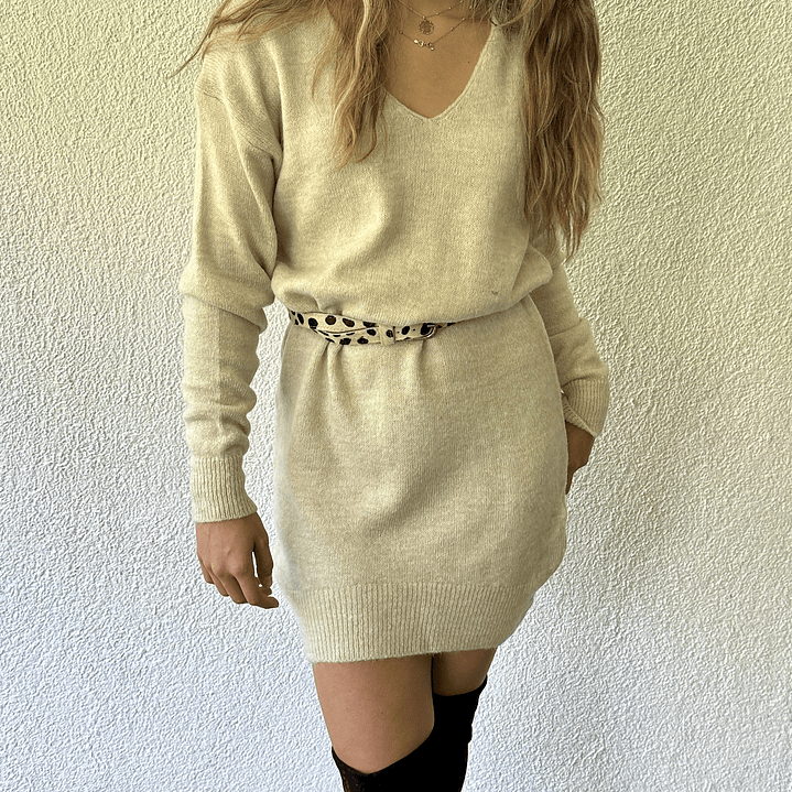 Vestido Tejido Cuello en V 5