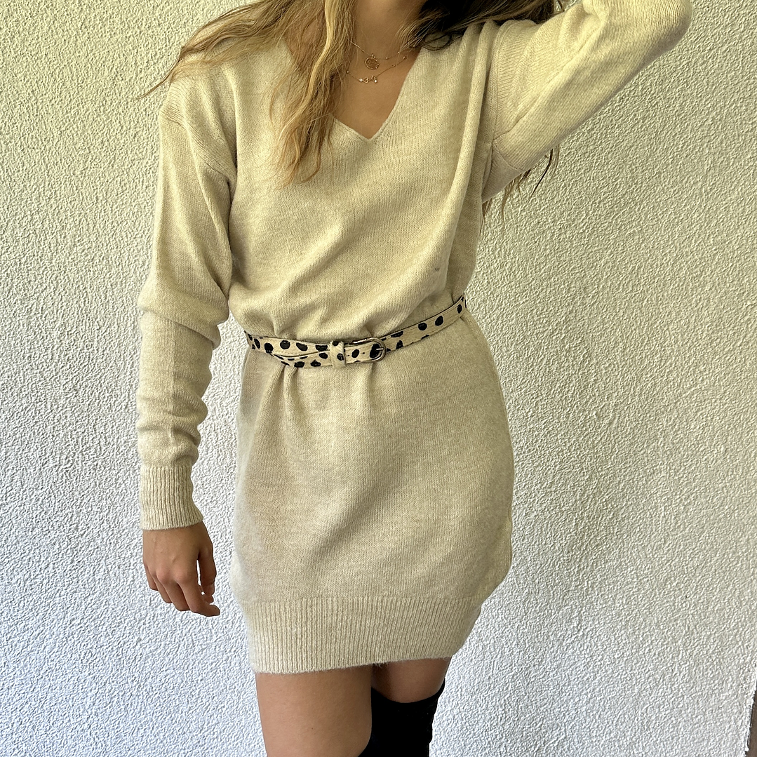 Vestido Tejido Cuello en V 6